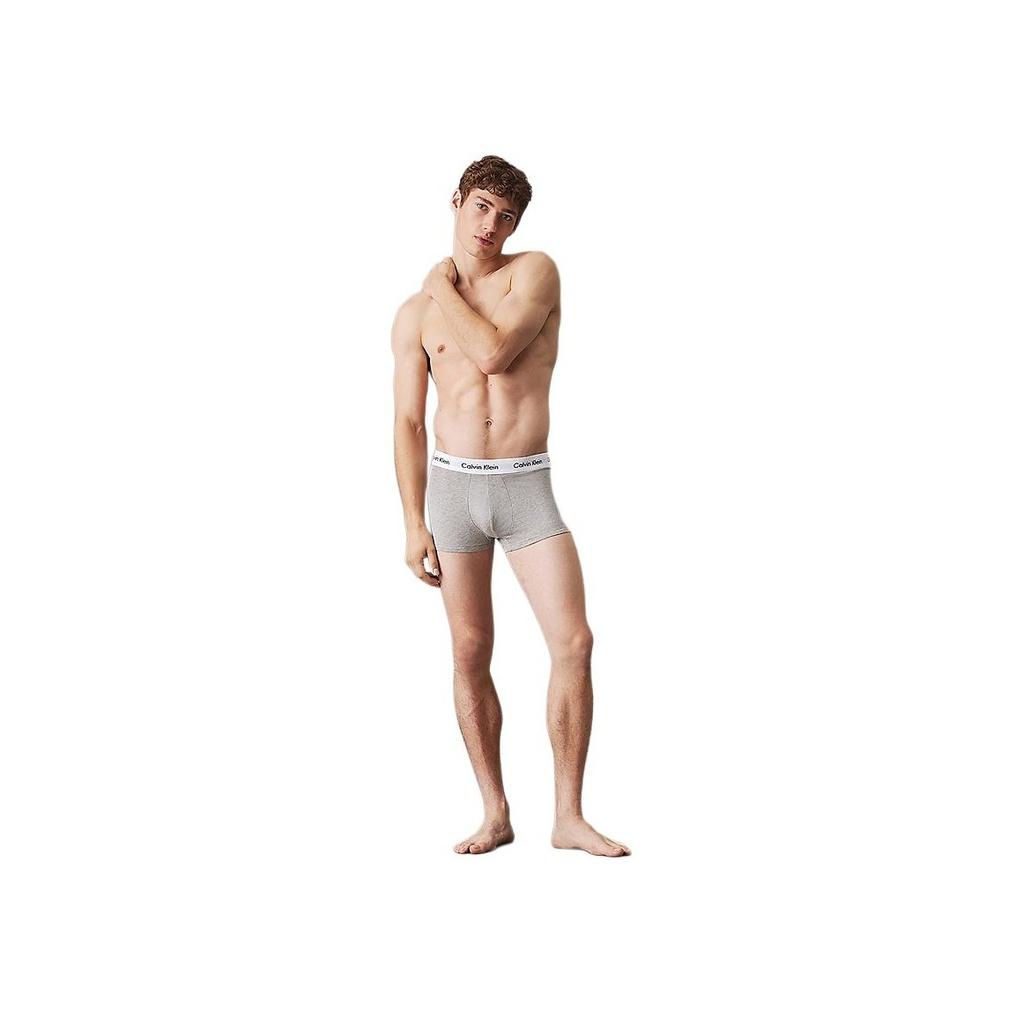 Calvin Klein Minimalistische Hüftunterwäsche mit Buchstaben Atmungsaktive Unterwäsche Herrenunterwäsche Grau Gemischte Farben 0000U2664G-KS0