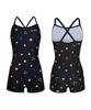 Jeteseu Women'S Clover Pop Balance Fit X-Back 2-Part Indoor Swimwear Bk L9A5019