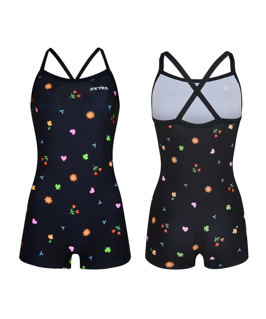 Jeteseu Women'S Clover Pop Balance Fit X-Back 2-Part Indoor Swimwear Bk L9A5019