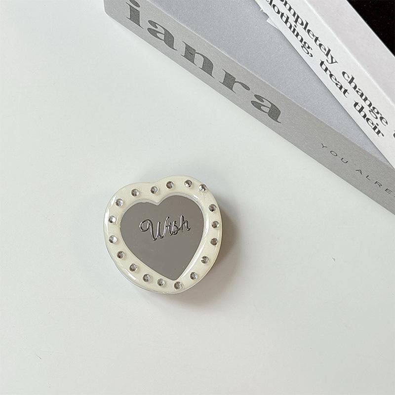 Love Acrylic Lens Rhinestone Magnetic Mobile Phone Airbag Bracket Light Luxury Ring Gift Women S Model