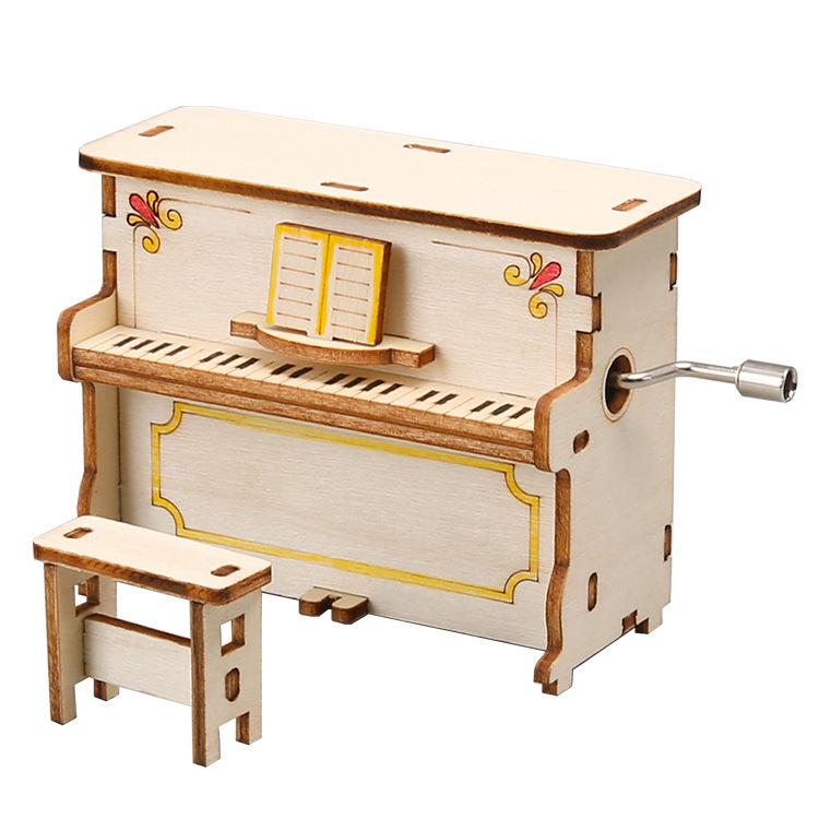 DIY Handkurbel-Spieluhr-Bausatz für Kinder: 8-Ton-Klavier-Wissenschaftsprojekt