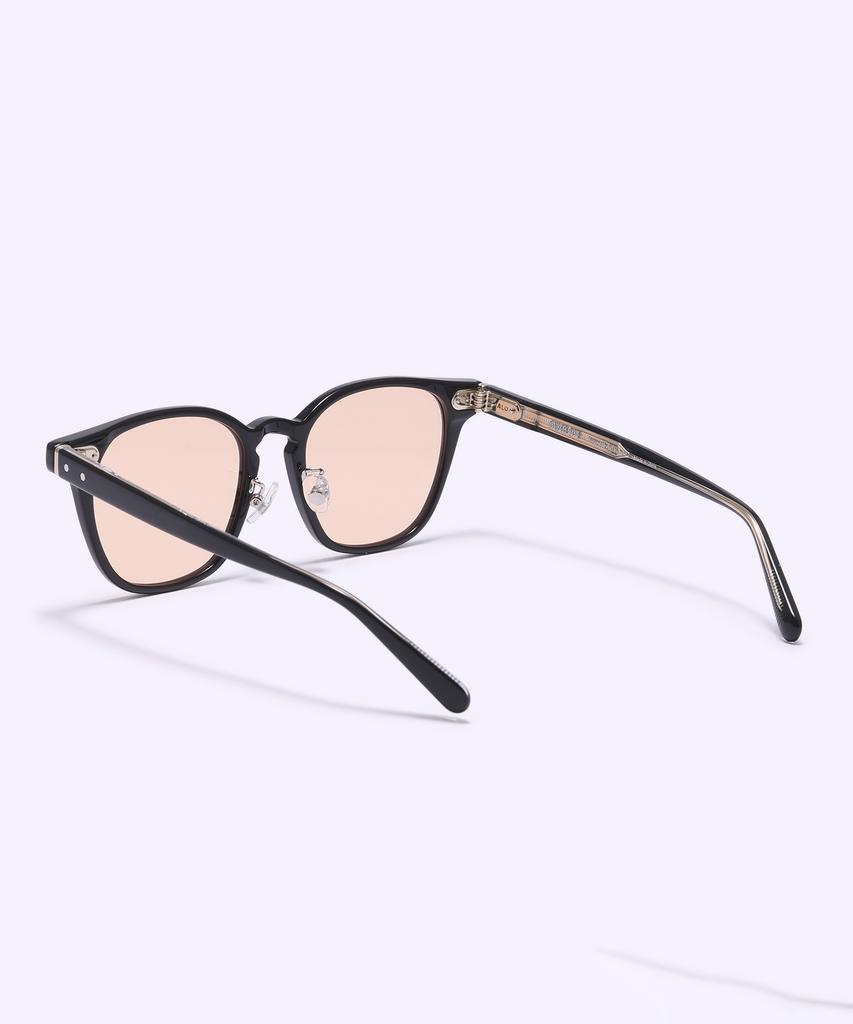 Alloaiweeo [Silverbite] Sbs1601 0902G Acetate Square Black Orange Tint Sunglasses