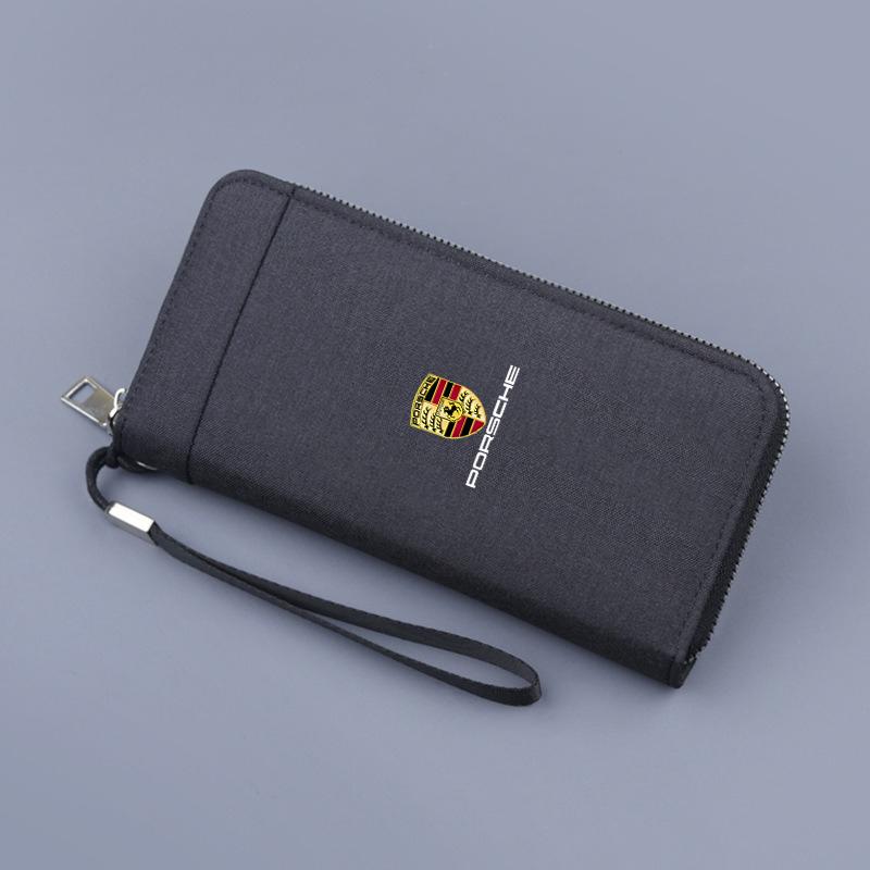 

Автомобильный значок Мужской кошелек для монет Кошелек Сумка для кредитных и удостоверяющих личность карт Кошелек для монет Для Porsche 911 Cayenne Carrera-GT 928 Panamera Boxster Macan 918 чёрный