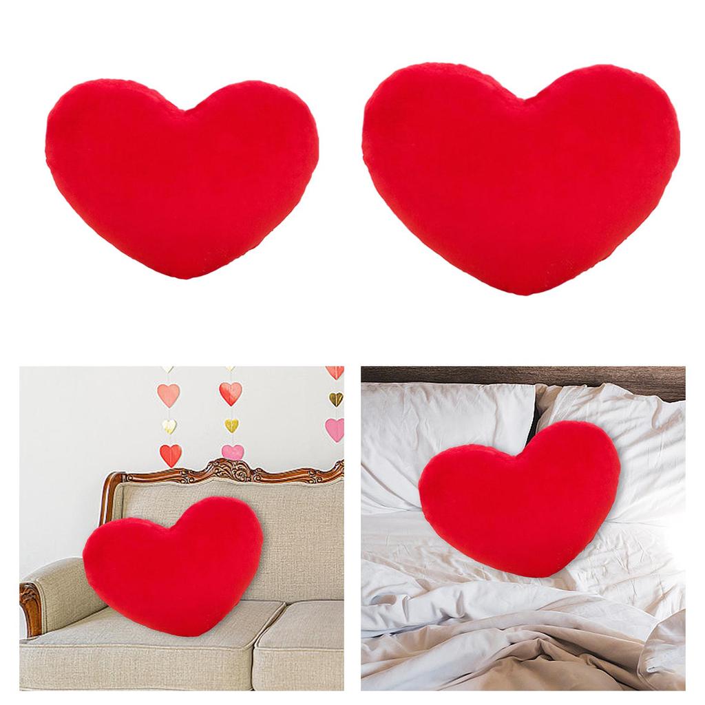 Heart Shaped Pillow Valentines Decor Decorative Throw Pillows Plush Cushion for