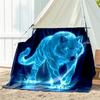 1pc dog pattern blanket, all season lightweight home office outdoor nap multifunctional blanket