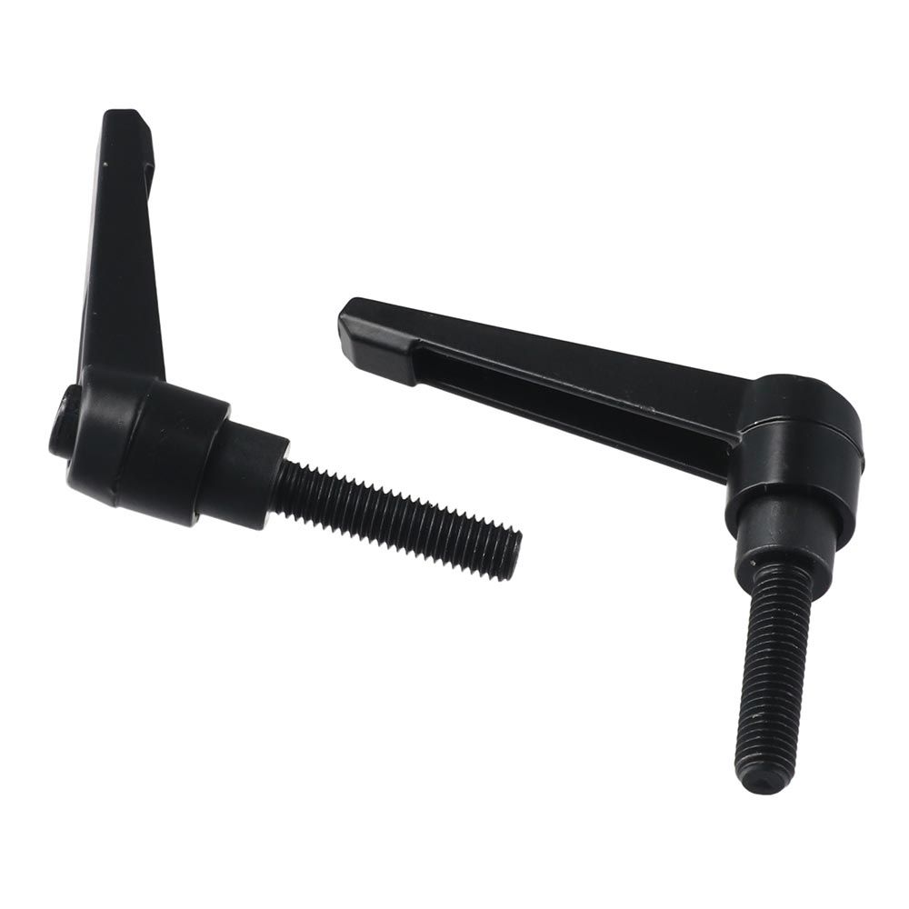 2pcs M8*32 M8 X 32mm Thread Handle Alloy Steel Black Adjustable Clamping Lever Adjustable Male Threaded Stud Knobs Locking