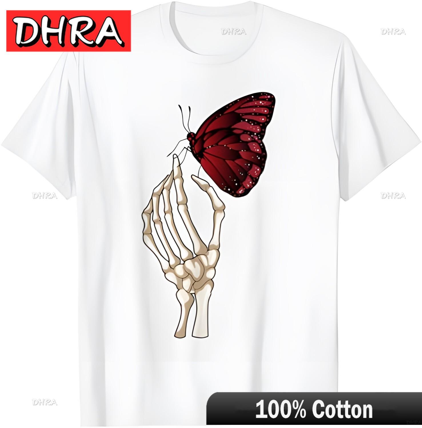 Butterfly Skeleton Hand TShirt Casual Modern Graphic TShirts Modern Unique Creative Tshirts Shirts for Funny Shirts Portrait 4XL