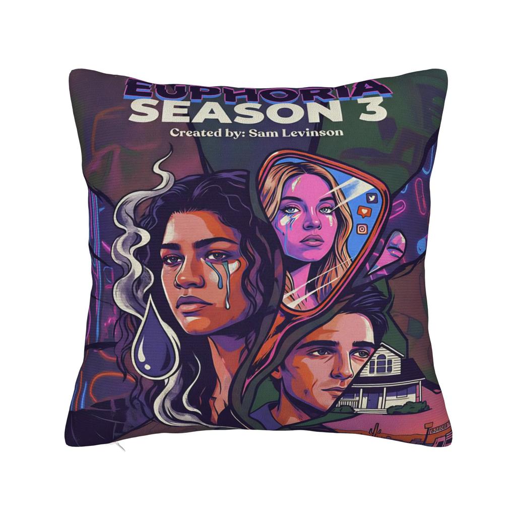 Euphorias Season   Pillow Covers Merchandise Printed Cushion Cover Decoration  Throw Pillow Case Cover Home MultiSize
