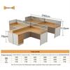 Deli Modern L-Shaped Office Workstation with Cabinet