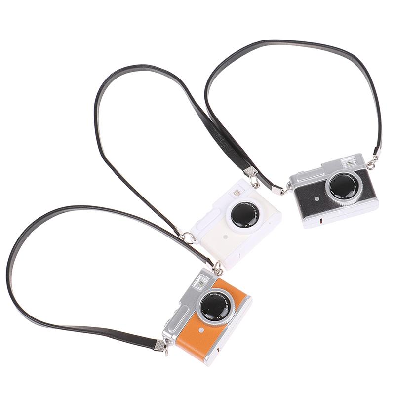 Dollhouse Mini Simulation Retro Flash Classics Camera Model With Sound Decorate