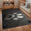 2D Paw Print Doormat Non Slip Game Room Rug Washable Kids Paly Carpet Floormat for Living Room Entryway Pet Lover Minimalist