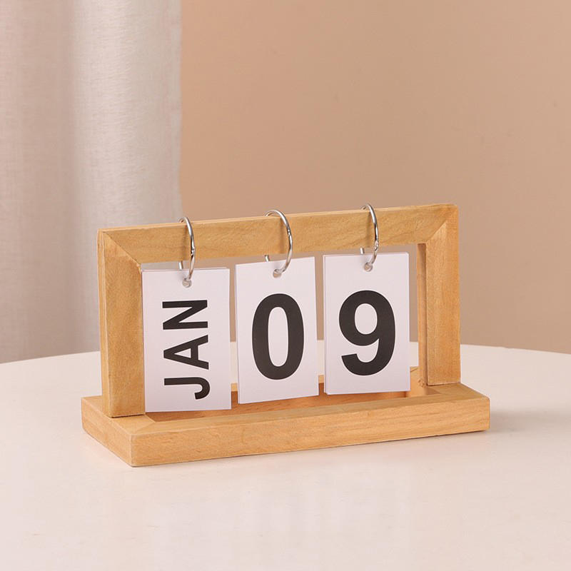 Деревянный календарь, Перекидной, Домашний подарок, Декорация, Настольный вечный календарь, Фото-декор
