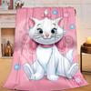 1PC Mary Cat Flannel Blanket Gift, Suitable for Both Men And Women, Soft Ideal for Beds And Sofa, Birthday Or Christmas Gift