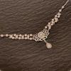 Luxury Double Layer Necklace Sparkling Pearl Collarbone Chain Pearl Rhinestone Necklace  Party