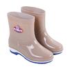 Short tube fashion rain shoes women's winter velvet adult warm rain boots waterproof shoes wear-resistant kitchen rubber shoes non-slip