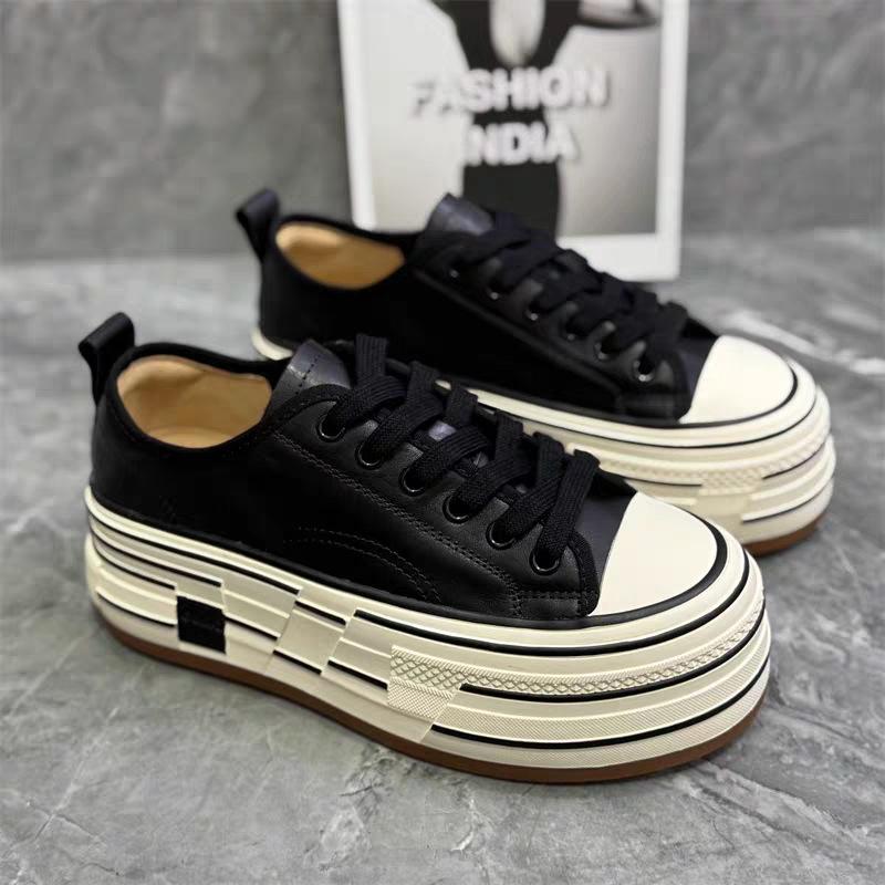 

Европейская станция 2025 Осень Новый тренд Женская обувь Платформа Обувь на платформе Повседневная спортивная Увеличение Комфортная Универсальная обувь для скейтборда 40 чёрный