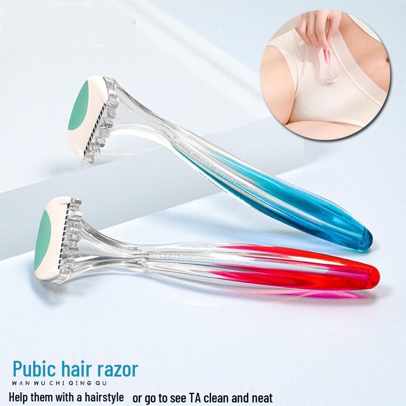 Unisex White Tiger Pubic Hair Razor & Trimmer with Styling Template for Men and Women