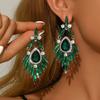 Leichter Luxus Palast Strass Hohl Ohrringe Damen Übertrieben High-End Ohrstecker Nische Design Personalisierte Ohrringe