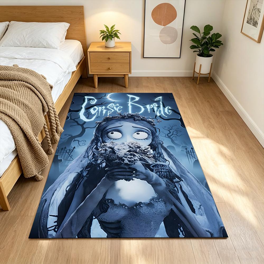 Corpse Bride Eternal Love In Graveyard Non-Slip Home Carpet Design for Office Decor Living Room Bedroom Gift