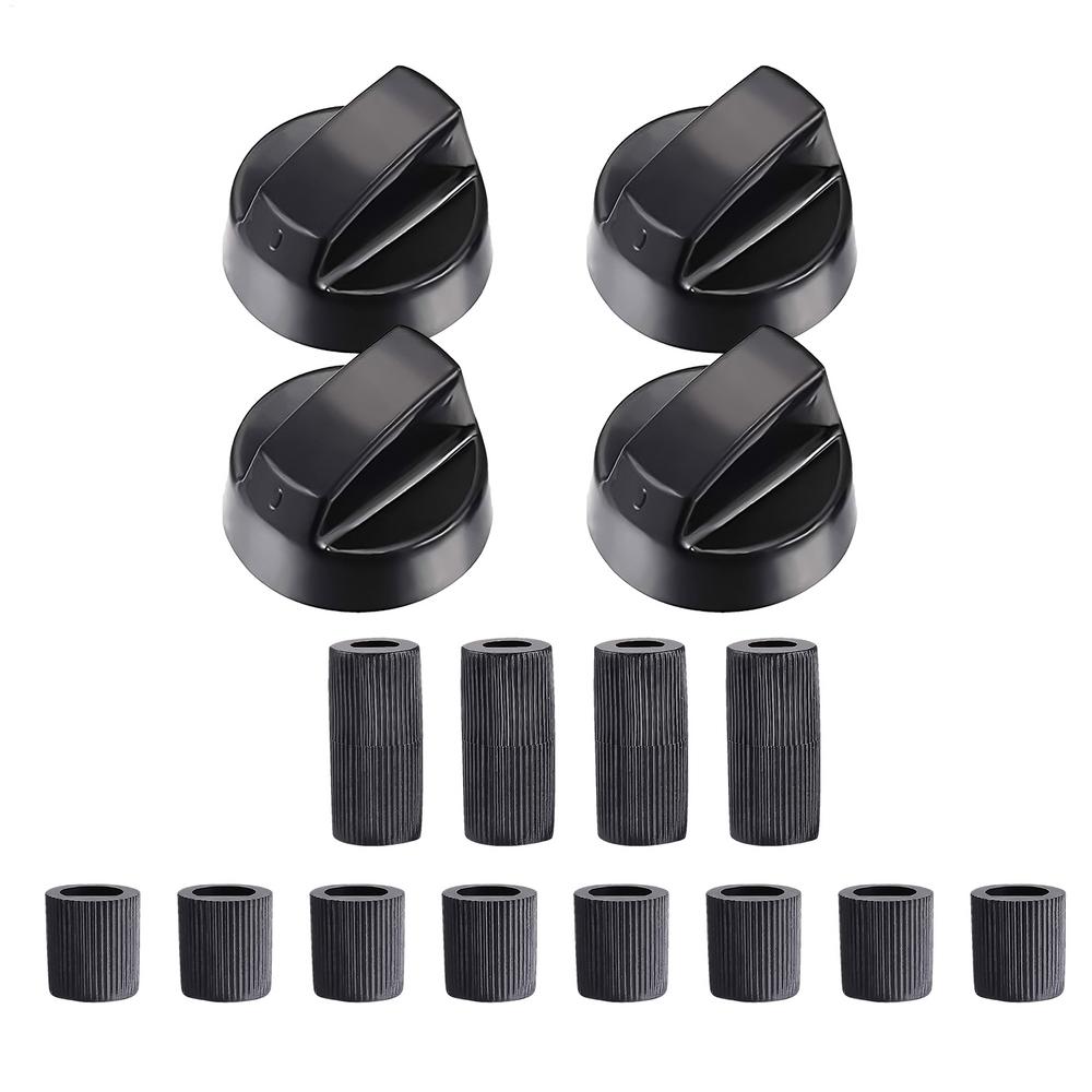 

4 Sets Stove Top Control Knobs Univer-sal Thermostat Stove Button Knobs Accessories For Home Kitchen Cookers Knobs & Adapters чёрный