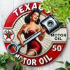 Vintage Texaco Metal Sign Retro Garage Wall Decor Collectible Home Cafe Bar