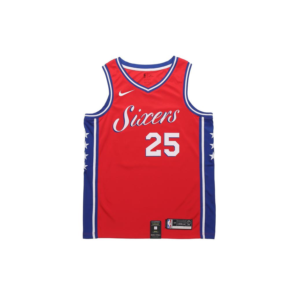 Nike NBA 76ers Basketball Jersey Men Tops Red 877219-658