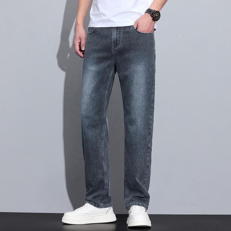 

Мужские джинсы премиум-класса стрейч прямого кроя: Легкий Повседневный Весенне-Летний Сезон 2025 33 (26-inch Waist)