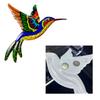3D Colorful Garden Birds Sculpture Outdoor Iron Hanging Decor Ornaments,Wall Art Decorations for Fence Patio Balcony Living Room