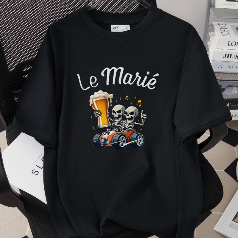 Future Groom Team Groom Short Sleeve Tees 260G 100 Cotton Tshirts French Mens EVG Single Farewell Wedding Party Tops M13