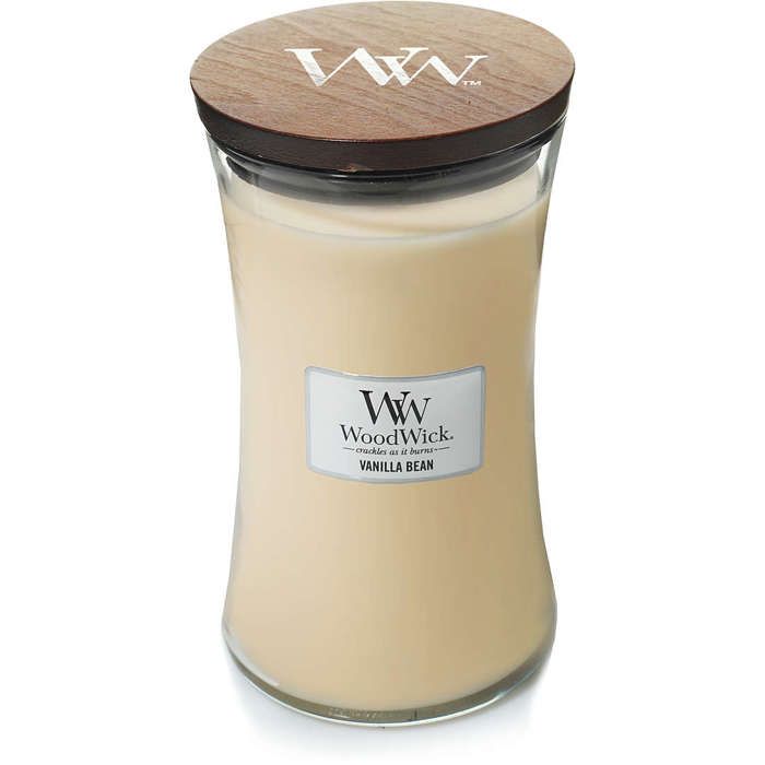 Bougie Parfumée - Woodwick - Bean De Vanille - 610g - Blanc - Parfum Vanille