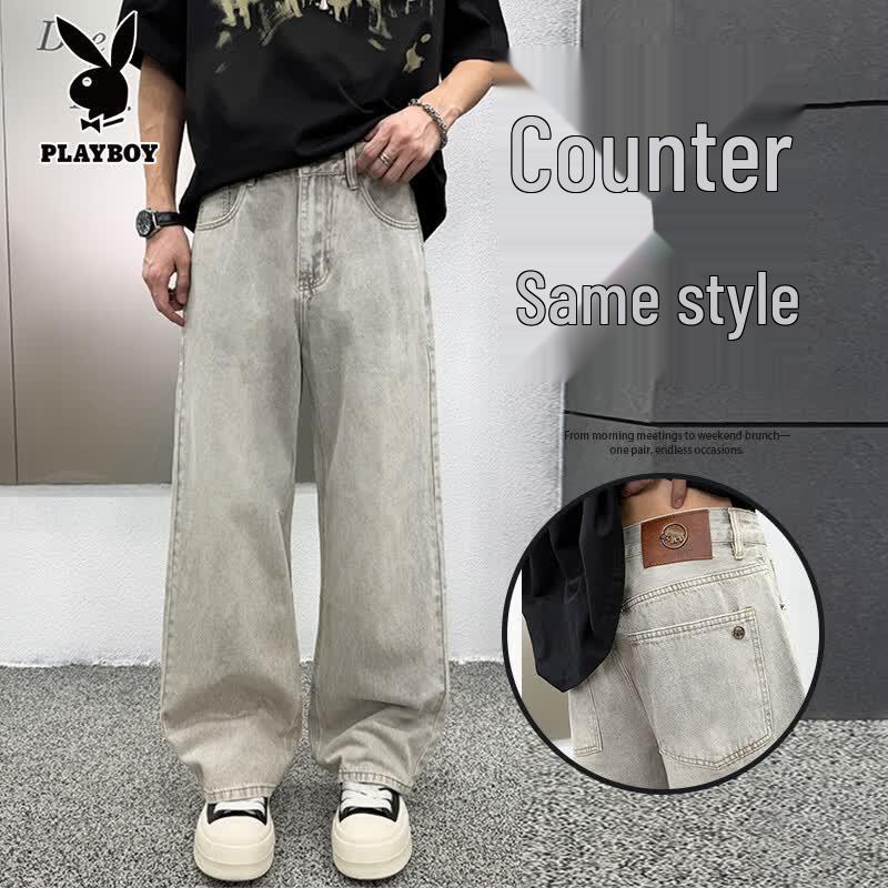 PLAYBOY Men s 2026 Loose Straight Casual Jeans 3XL