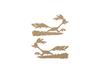Cutting Sticker Road Runner Silhouette Gold Left and Right Set 3.9 Inches (10 Cm)