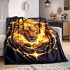 1pc Lion Spirit Print Blanket   Lightweight Flannel Throw Blanket For Sofa, Bed, Living Room, Office, Outdoor Travel, Camping
