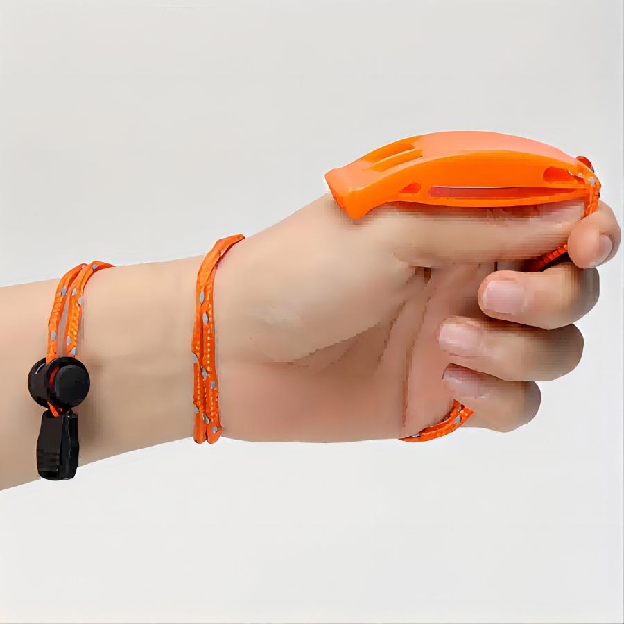 6pcs Outdoor First Aid Survival Whistle Dual Frequency Survival Whistle, Arc Treble Whistle