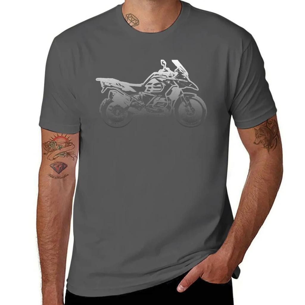 R1250GS Adventure Silhouette V1 Motorrad Touren Enduro Dual Sport T-Shirt ästhetische Kleidung Sweatshirts Grafik T-Shirt Herren