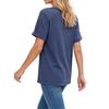 Women's Solid Color V-Neck Casual T-Shirt Short Sleeve Top