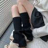 Harajuku Style Solid Color Leg Warmers Slouchy Socks Warm Leg Guard Boot Covers Slouchy Leg Warmers Women's Flared Wide-leg Slouchy Socks