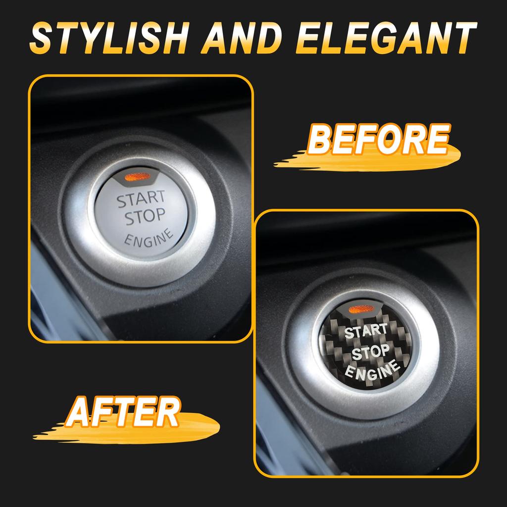 TOMALL Car Engine Start Button Cover Trim Compatible For Nissan Altima Murano Push Start