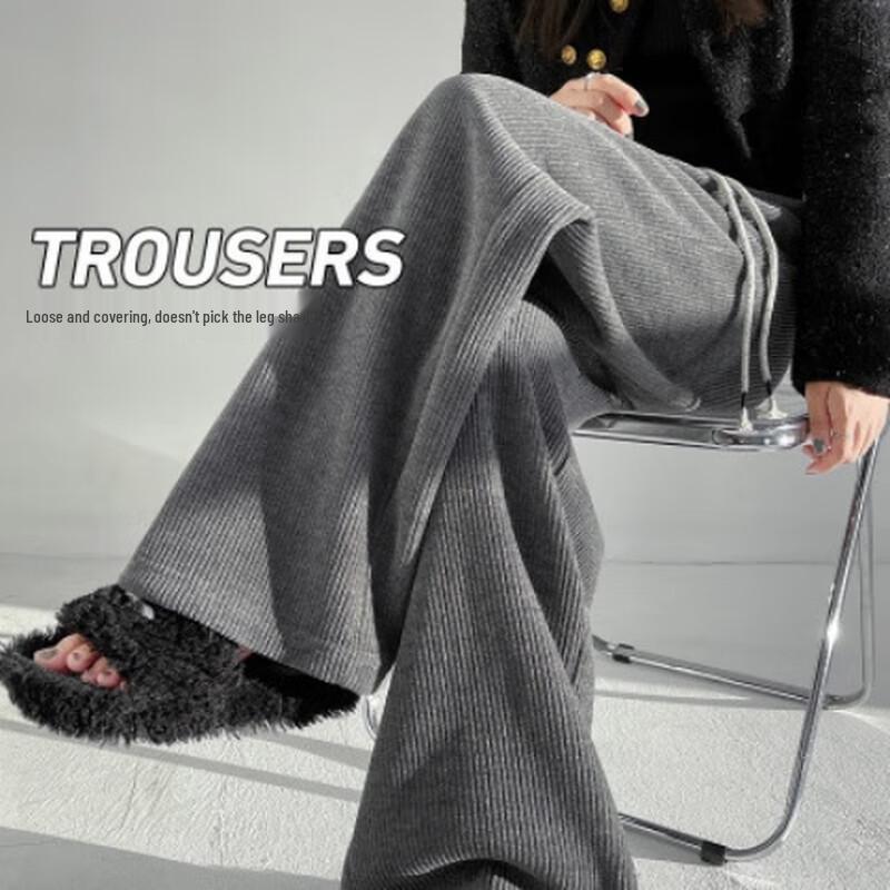 

Handu Yishe 2025 Autumn/Winter Women s High-Waist Wide-Leg Lounge Pants M