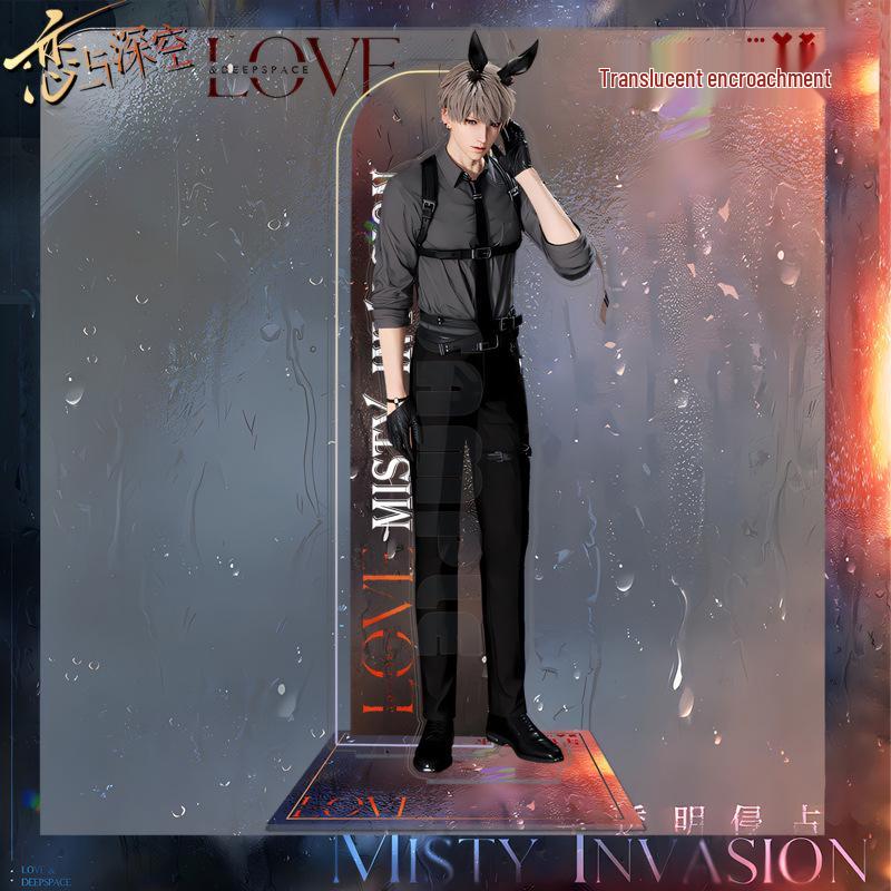 Double-Sided Flashing Badge: Love & Deepspace Acrylic Standee with Qin Che, Shen Xinghui, Li Shen & Qi Yu Charms