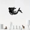 Mermaid Metal Wall Art 11.81x6.69 Inch Rustic Iron Decor for Patio Garden Home Housewarming