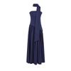 Strappy One-Shoulder Waist-Cinching Backless Formal Dress for Women