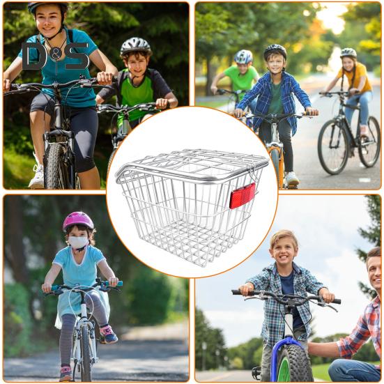 Bike Rear Storage Basket Heavy Duty Large Capacity Universal MTB Road Mountain Bicycle Metal Wire Basket Bike Accessories
