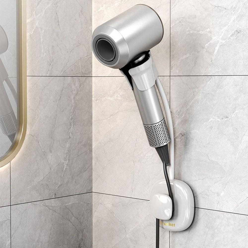No Punching Hair Dryer Holder Wall Mounted Shower Bracket Hair Dryer Bracket  Bathroom