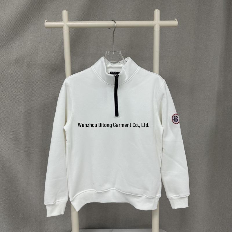 Goose Family Unisex Fleece-Lined Half-Zip Badge Hoodie S