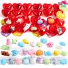 JOYFY 28 Mochi squishy Filled Hearts and Valentine Cards for Valentine Classroom Exchange Party Favors