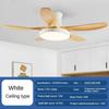 42/52/60-inch Full Spectrum Restaurant Fan Light Variable Frequency Household LED Electric Ceiling Fan Light Nordic Big Five Leaf Ceiling Fan Lamp