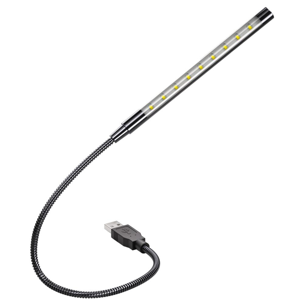 Xiaomi USB LED Book Light USB Powered Metal Material 10 LED Flexible Night Lamp For Laptop PC Computer Notebook Book Reading Lights