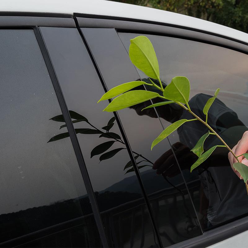 For MERCEDES CLS C219 2006-2011 Window Trim CLS350LS550 Glossy Black Center Pillar Sticker