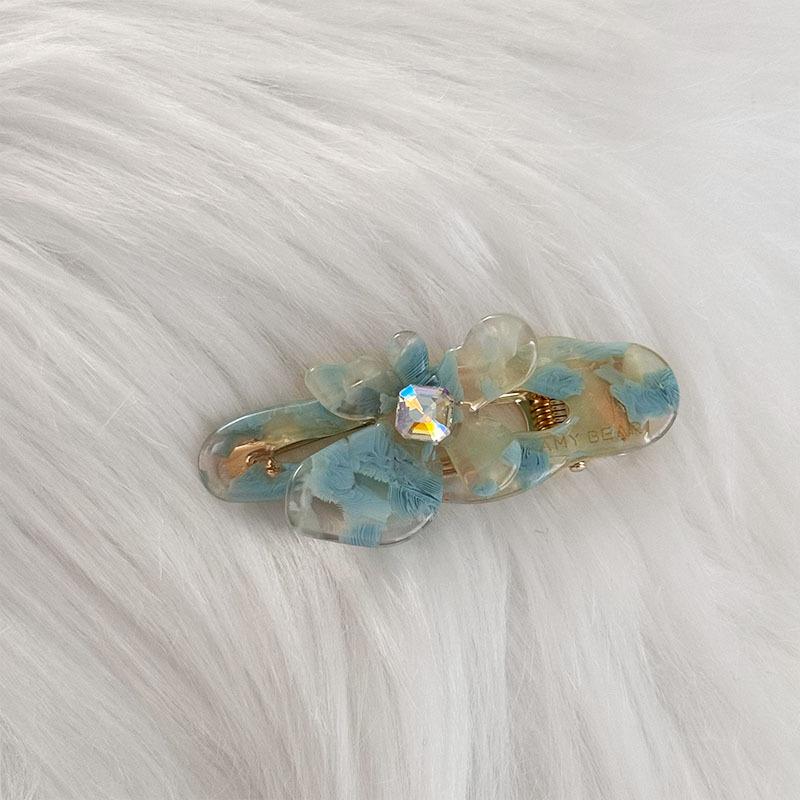 

Французский темперамент Стразы Маленький цветок Заколка для волос Ацетатная заколка Заколка для челки Заколка-крокодил Верхняя заколка Аксессуары для волос Hairpins